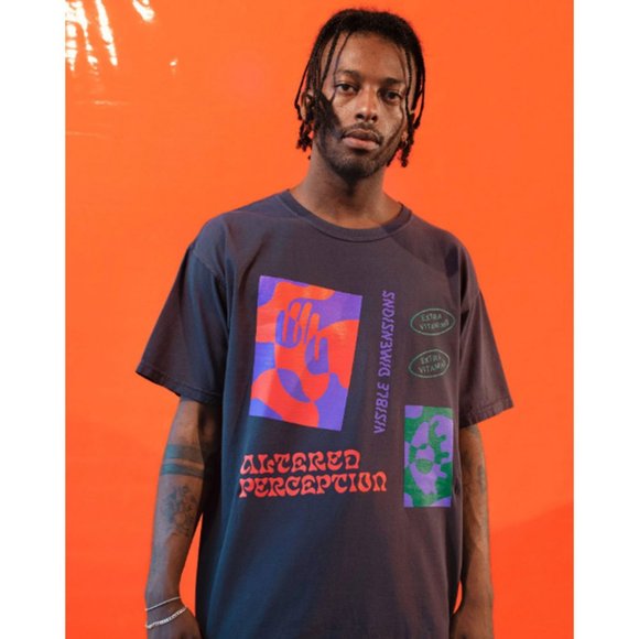 Extra Vitamins Altered Perception T-shirt Grey Size Small - Picture 2 of 3
